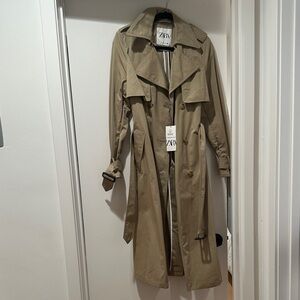 Zara Women's Tan Trench Coat